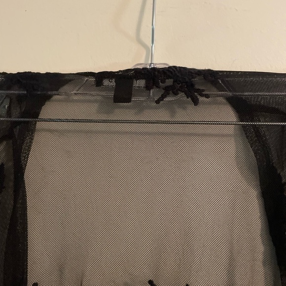 Torrid Black Sheer Mesh Lace Floral Embroidered Kimono Cardigan Size 4X - Picture 10 of 12